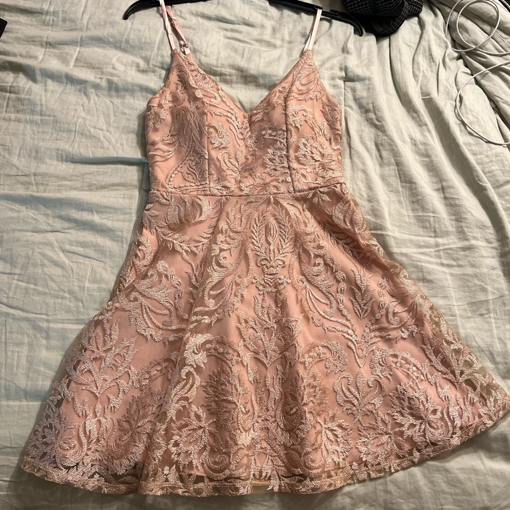 Pink sparkly homecoming or formal dress, size 3